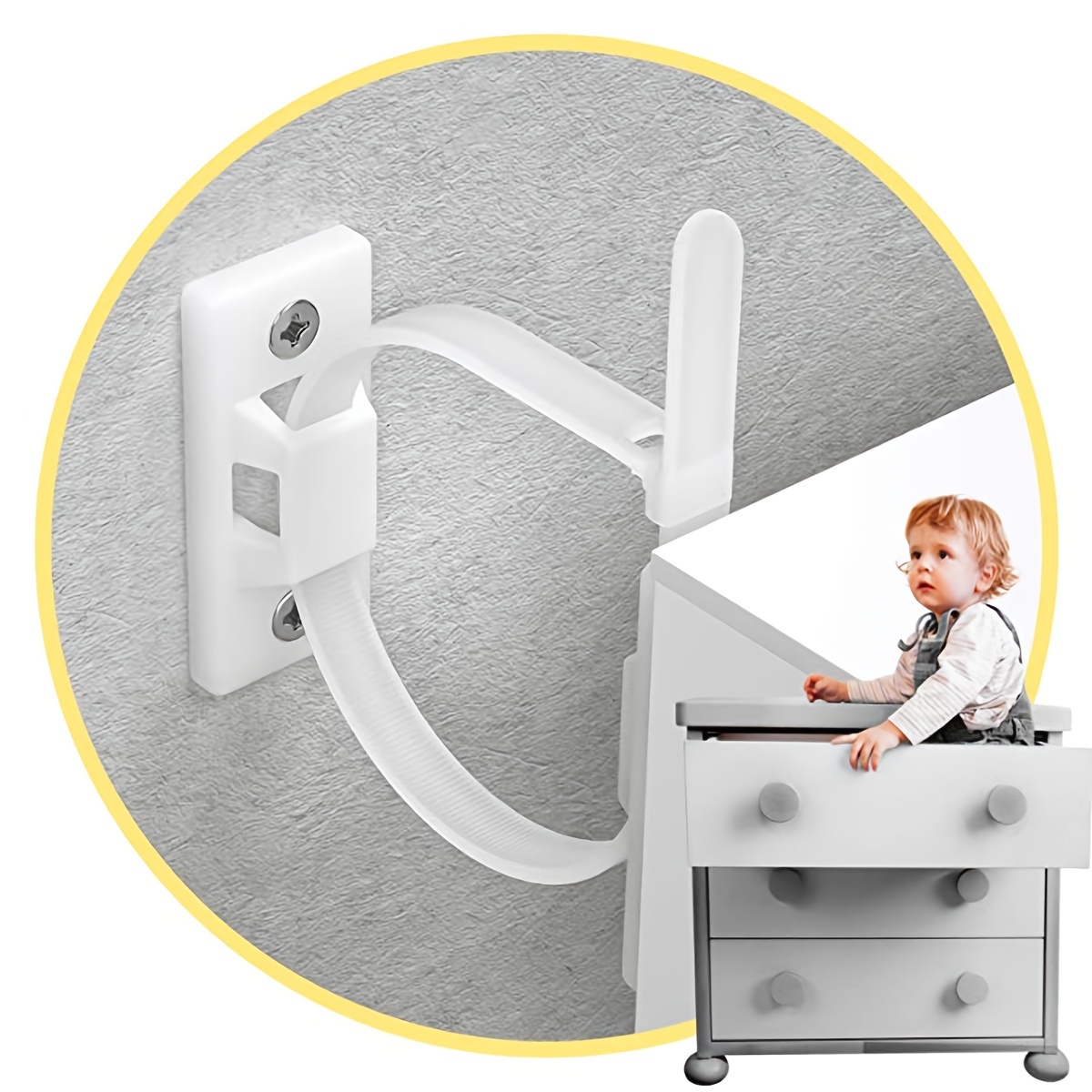 Earthquake Anchor Strap - Meubelankers Opgewaardeerde Meubelriemen Voor Babyproof, Voorkomen