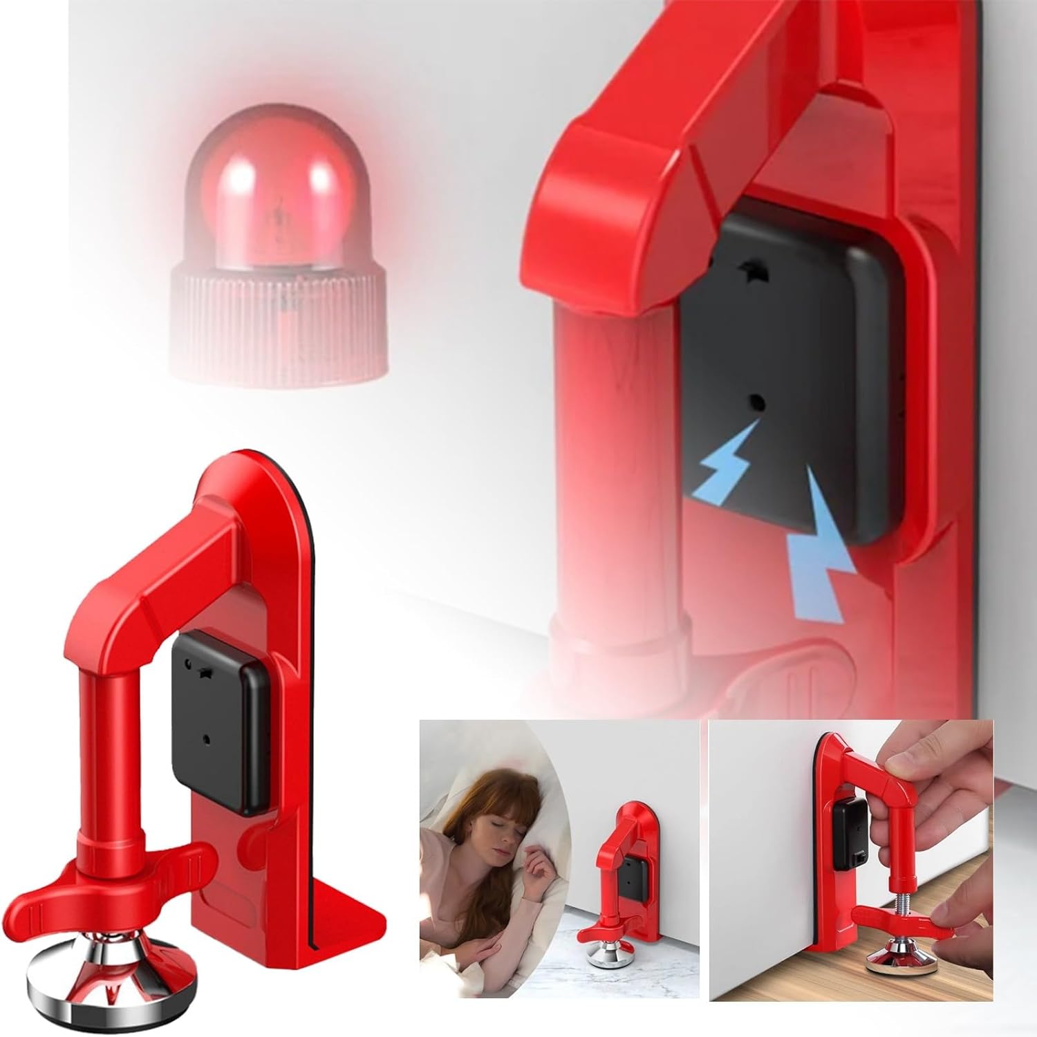 Door Stop Alarm - Batterij-aangedreven alarm deurstopper deurslot voor vrouwen