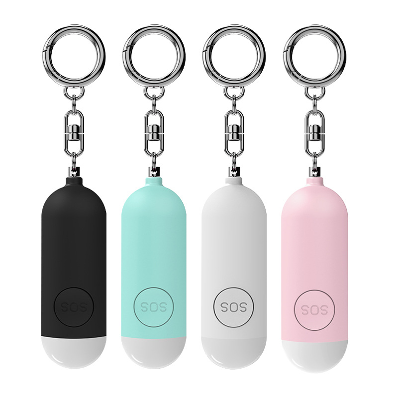Personal Alarm Keychain - Zelfverdedigingsalarm LED-licht Oplaadbaar Dames Kinderen Persoonlijk