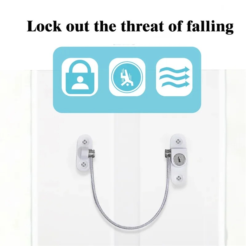 Window Lock Bar - RVS raamslot Kinderveiligheidsslot Valbeveiliging voor hoge