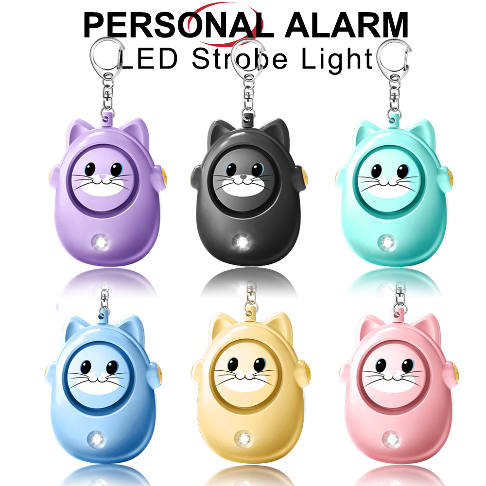 Personal Alarm Keychain - H8 2024 Nieuw schattig kattenpersoonlijk alarm,
