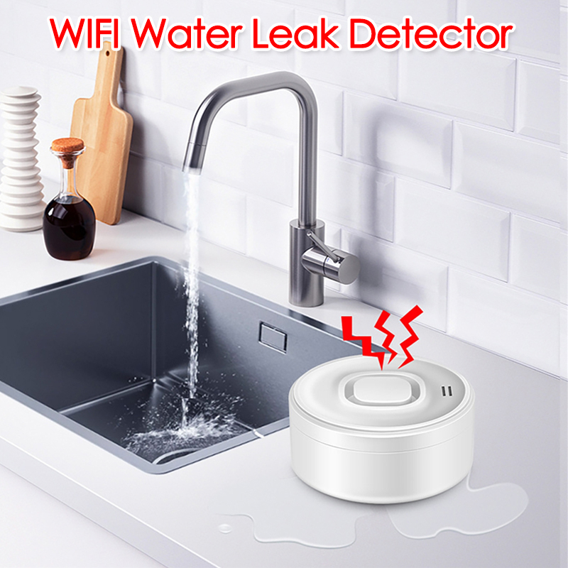Water Alarm Sensor - Smart WIFI Waterlekdetector 100dB Hoogvolume Alarm