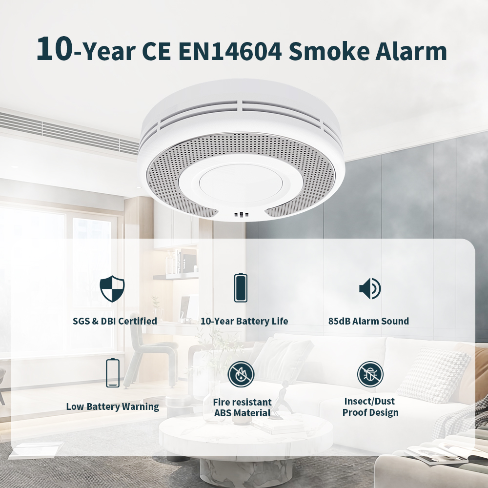 Smoke Detector Interconnected - Standalone rookmelder, rookmelder met 10 jaar