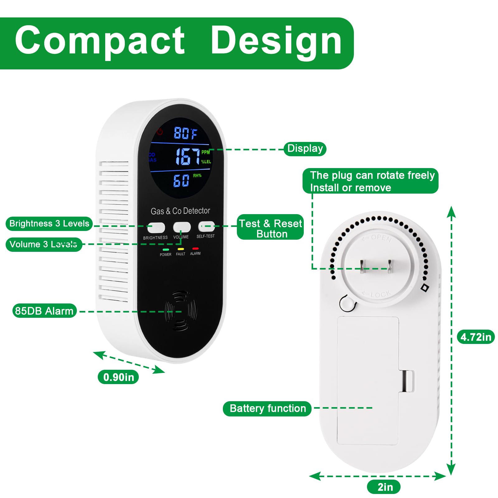5-in-1 combinatie detector voo - Co Detector Plug recensie en prijs