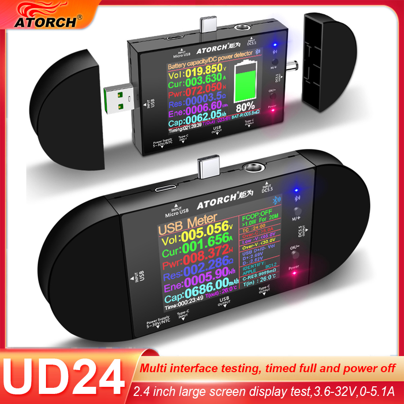 UD24 2.4'inch USB Tester DC5.5 - Co Detector Plug recensie en prijs