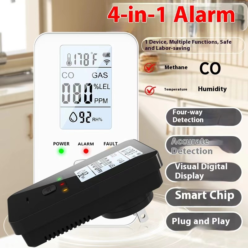 4-in-1 gasdetector Koolmonoxid - Co Detector Plug recensie en prijs