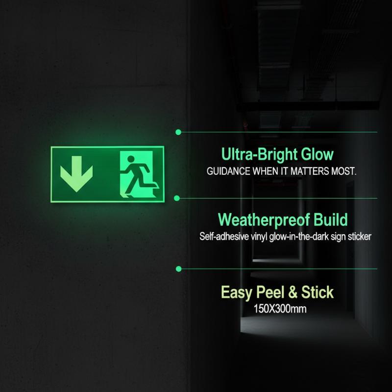 1 vel Glow-In-The-Dark Safety  - Emergency Exit Sign recensie en prijs