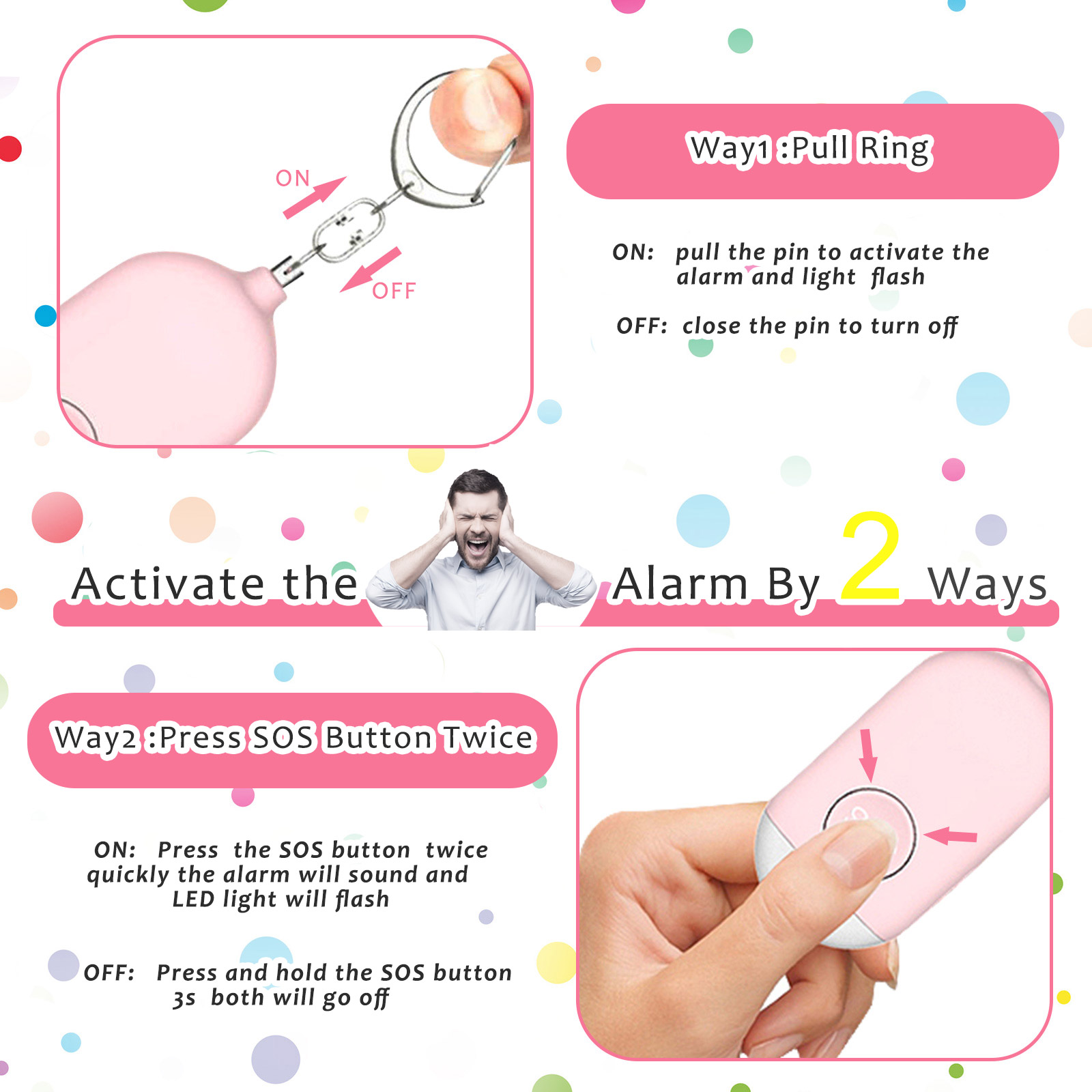 1pc ultra-luid 130DB persoonli - Personal Alarm Keychain recensie en prijs